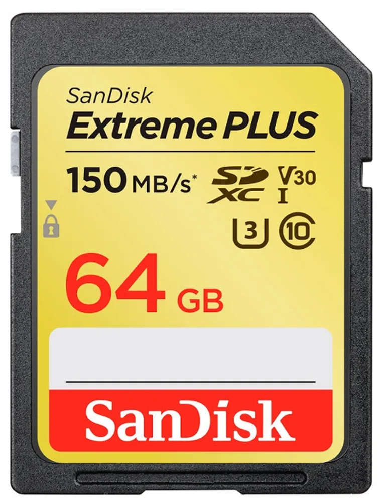 Карта памяти SanDisk Extreme Plus V30 SDXC UHS-I U3 C10 150Mb/s 64 ГБ