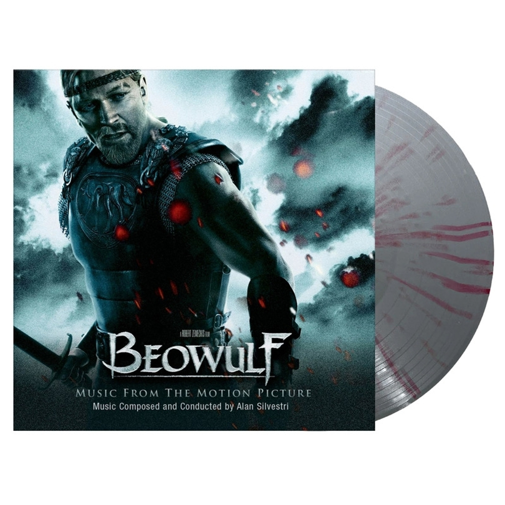 OST - Beowulf - Clear Silver With Red Splatter LP,  Music by Alan Silvestri