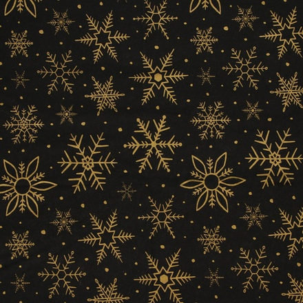 Бумага упаковочная тишью, новогодняя упаковка «Золотые снежинки», 50×66 см, 10469471