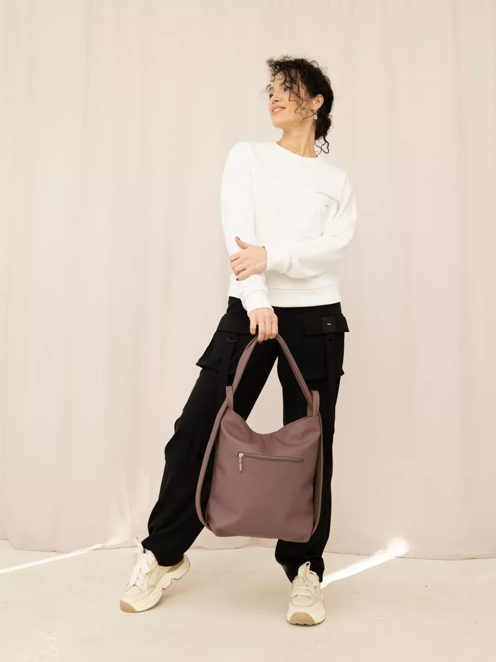 Сумка рюкзак через плечо большая трансформер