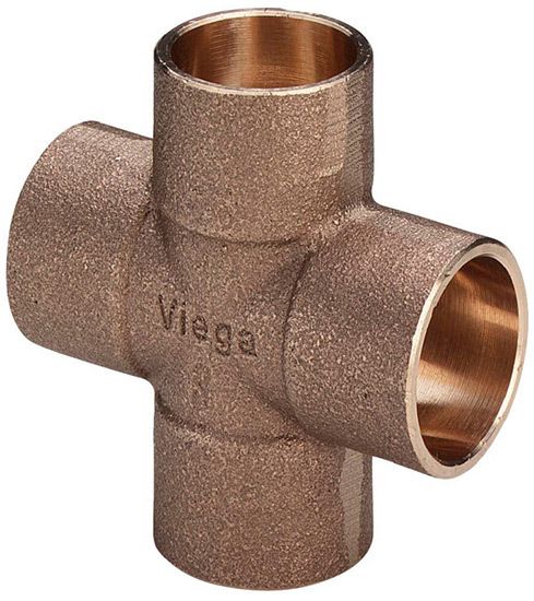 Viega крестовина бронзовая 18 мм (94180 фитинги под пайку)