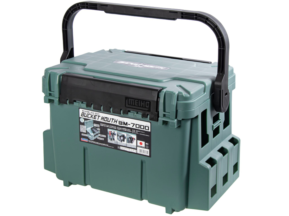 Ящик рыболовный Meiho BUCKET MOUTH BM-7000 Green 475x335x320