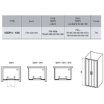 Душевая дверь Ravak 10° 10DP4 180 0ZJY0C00Z1 профиль Хром стекло Transparent