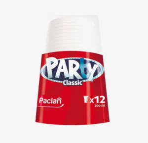Стаканы Paclan Party Classic одноразовые, прозрачные, пластик 200 мл 12 шт