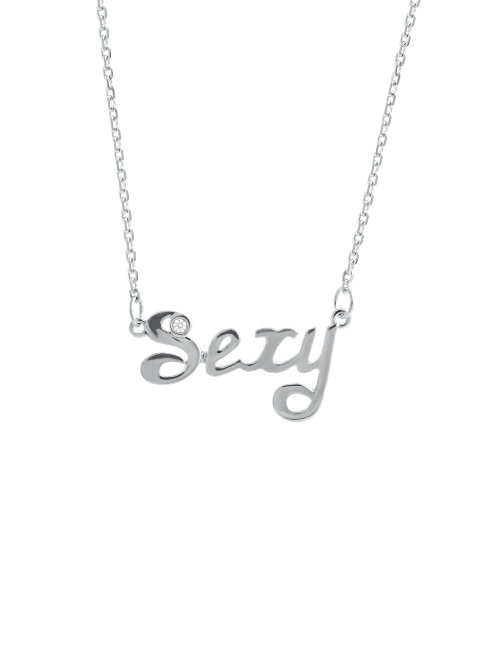 Колье на цепочке "Sexy" (фианит)