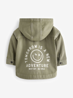 Куртка джинсовая с капюшоном для мальчика Next K83-426, Хаки