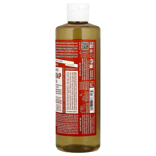 Dr. Bronner's, Чистое кастильское мыло из конопли 18-в-1, эвкалипт, 16 жидких унций (473 мл)