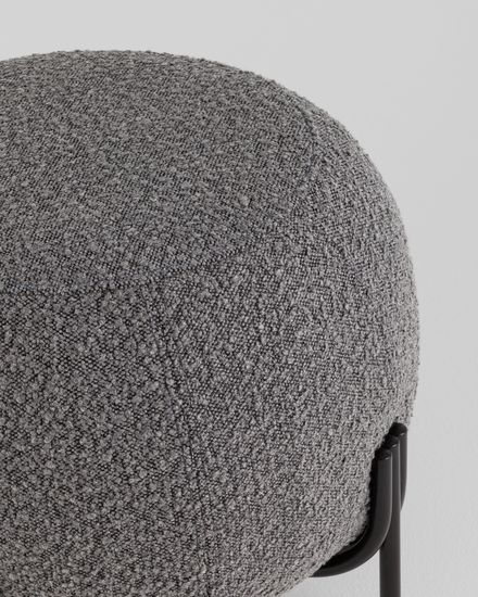 Пуф Флик new ткань букле тёмно-серый