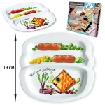 Блюдо для сосисок 20,5*19см «Весёлый завтрак с рыбкой»