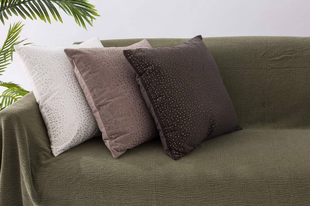 Наволочка 45х45 Sofi De MarkO Кристал темно-коричневая