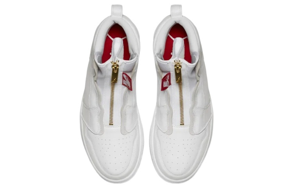 Кроссовки Jordan Air Jordan 1 Retro High Zip White (Женская размерная сетка)