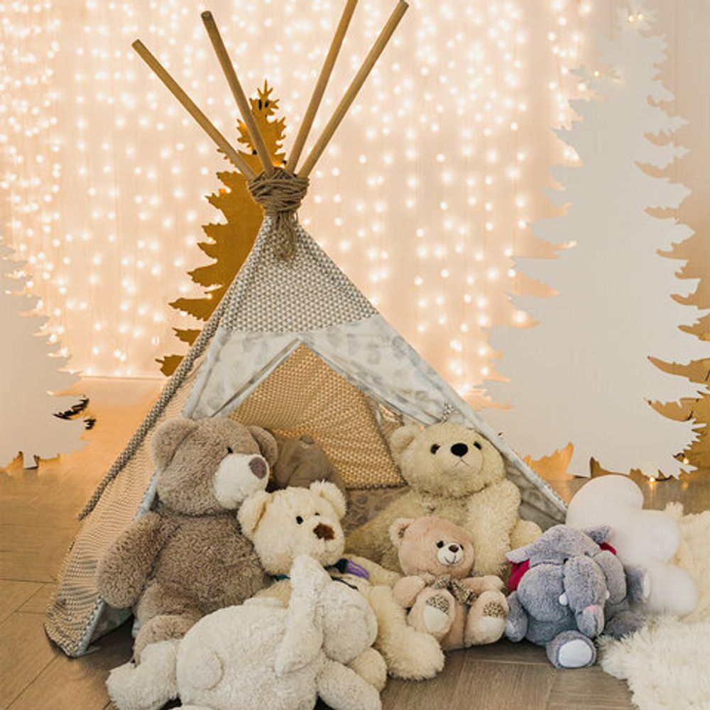 Электрогирлянда-занавес комнатная "Штора" 3х2 м, 144 LED, теплый белый свет, 220 V, ЗОЛОТАЯ СКАЗКА, 591350