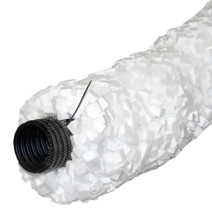 Дренажные трубы с наполнителем D160 для монтажа без щебня