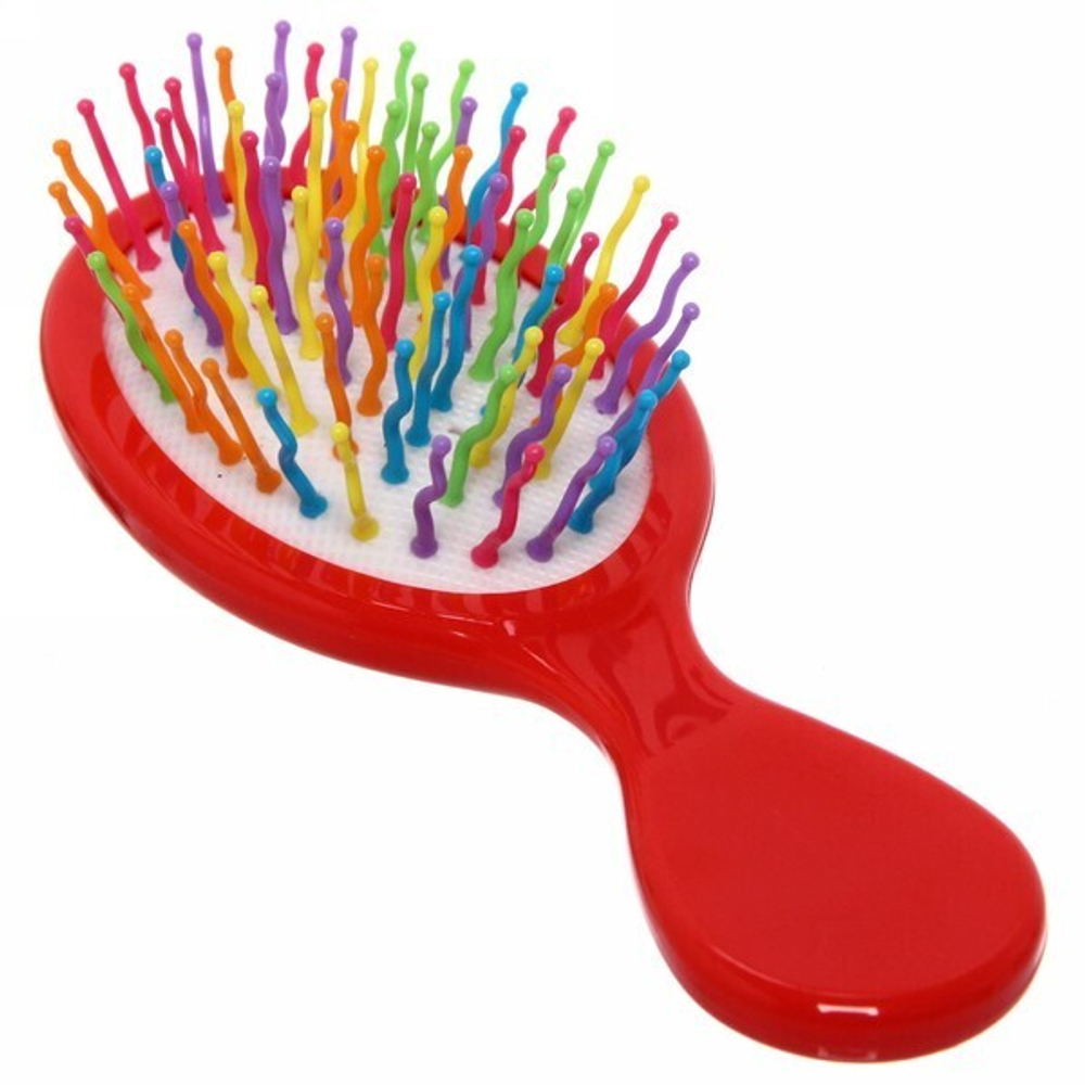 Расчёска массажная детская «Little darling - Кот Персик», цвет красный , 13,8*6см
