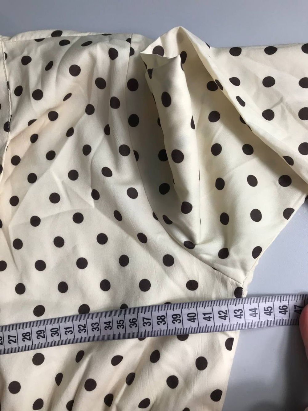 Платье в горошек для романтичного настроения, визуально на 44 размер