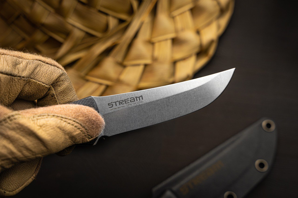 Туристический нож Stream CPM 154 StoneWash Limited Edition