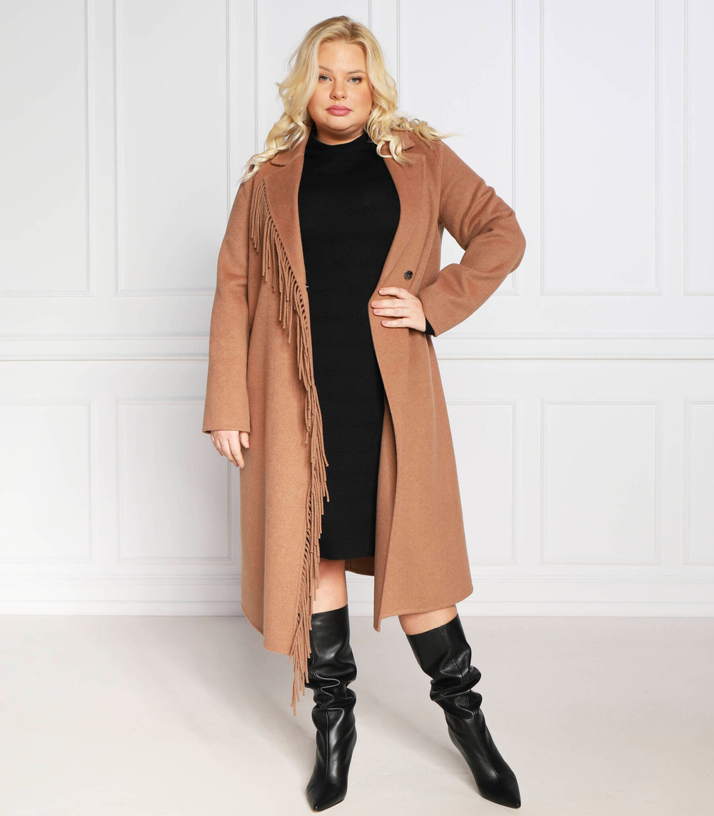 пальто tabarro plus size Persona by Marina Rinaldi - светло-коричневый(1013032)