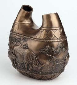 Veronese WS-1395 Ваза «Сафари - носороги»