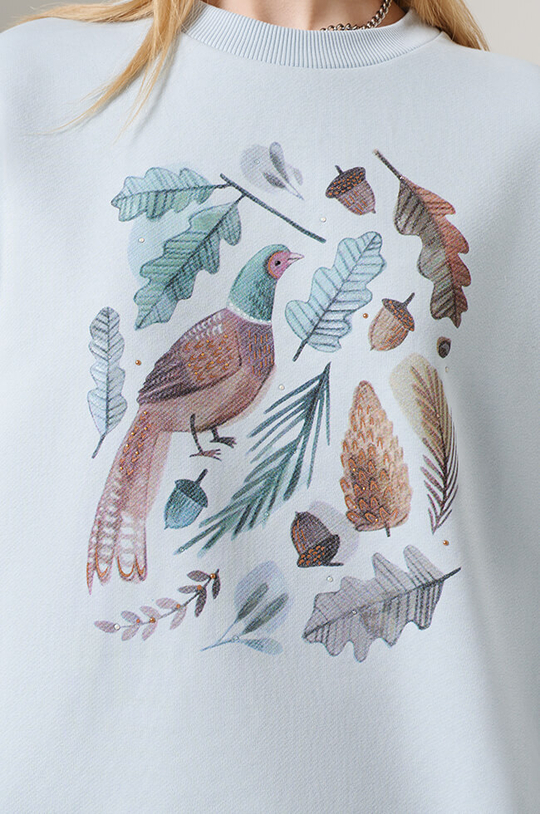 23148 Свитшот женский (голубой)