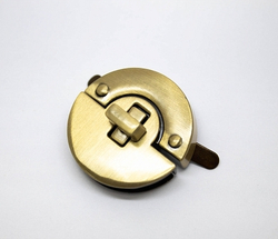 Замок вертушка на винтах Круг Антик