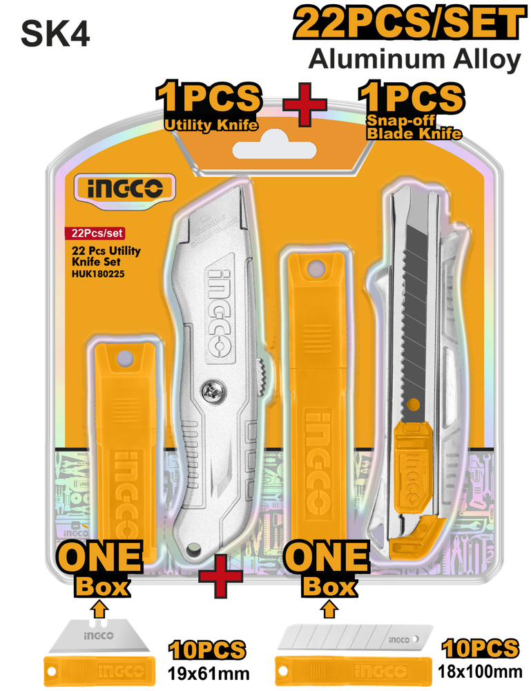 Набор ножей INGCO HUK180225 2 шт.
