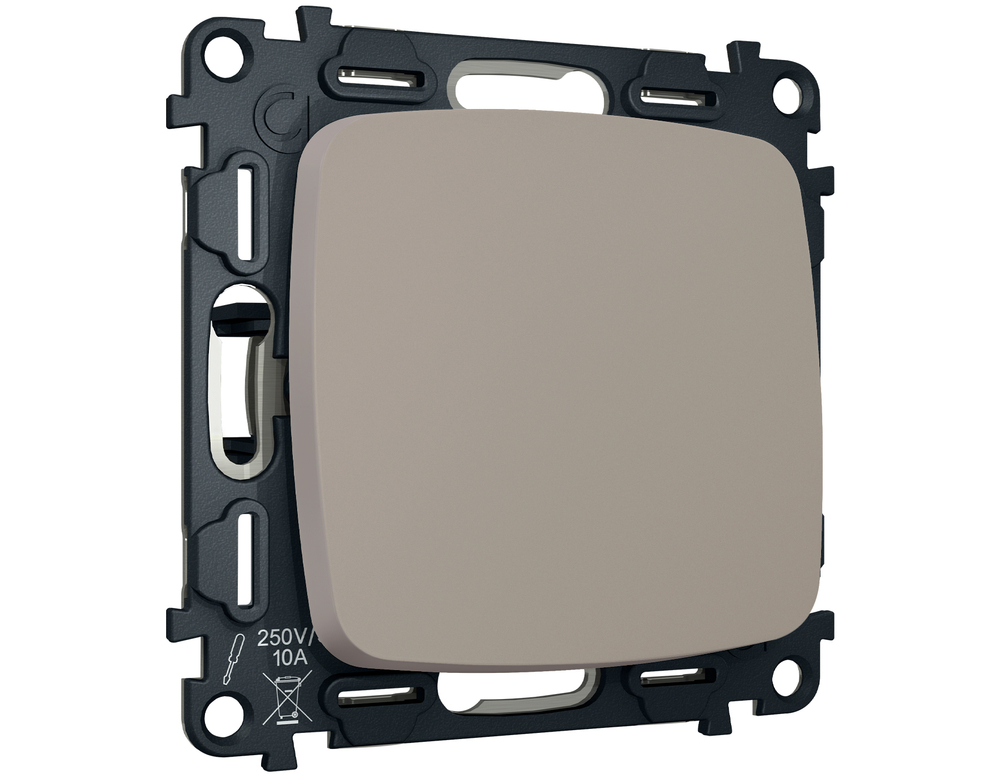 MO361030 Комплект механизма 1-кл перекрестного выключателя OMEGA Серо-бежевый матовый QUANT (OP3610, VM112)