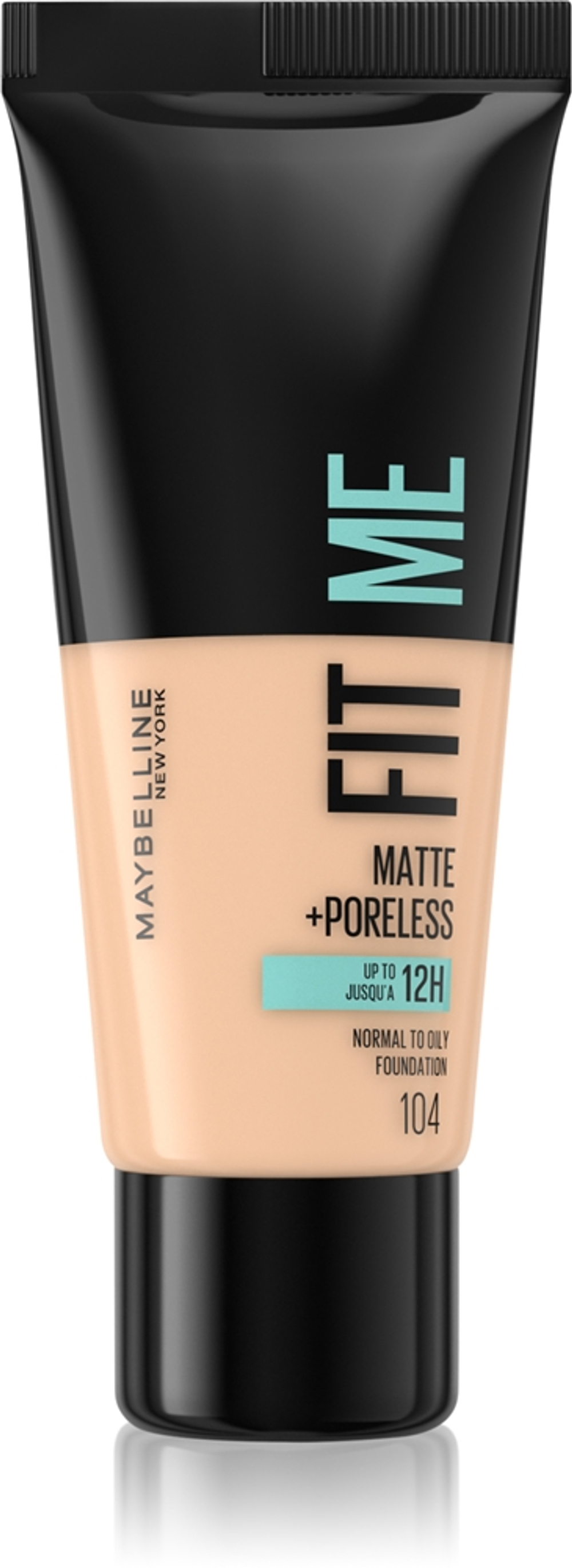 MAYBELLINE NEW YORK Fit Me! Matte+Poreless - Матирующий тональный крем для нормальной и жирной кожи оттенок 104 Soft Ivory, 30 ml