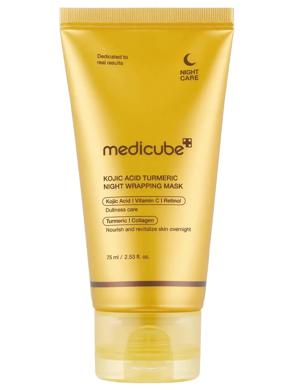 Medicube Ночная маска-пленка с куркумой и коллагеном против пигментации Kojic Acid Turmeric Night Wrapping Mask 75 мл