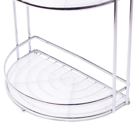 Полка для ванной 2-ярусная прямая 29,5х17,5х33,5 см. Besser BS 0281E из хромированной стали