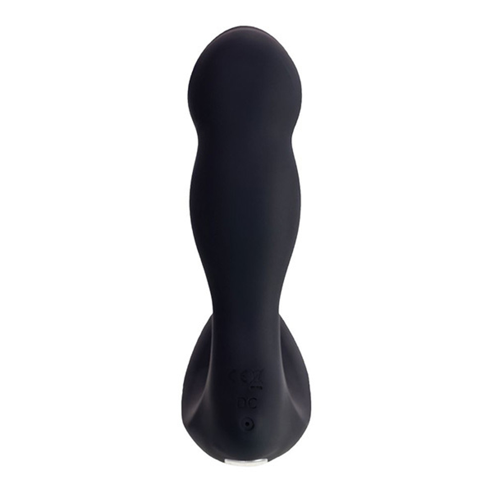 Черный вибростимулятор простаты 12,5см с пультом ДУ Erotist Toys Mounto