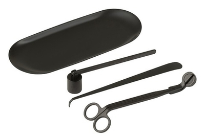 Набор для свечей "Снуфер" черный 25x11,5x4,3см