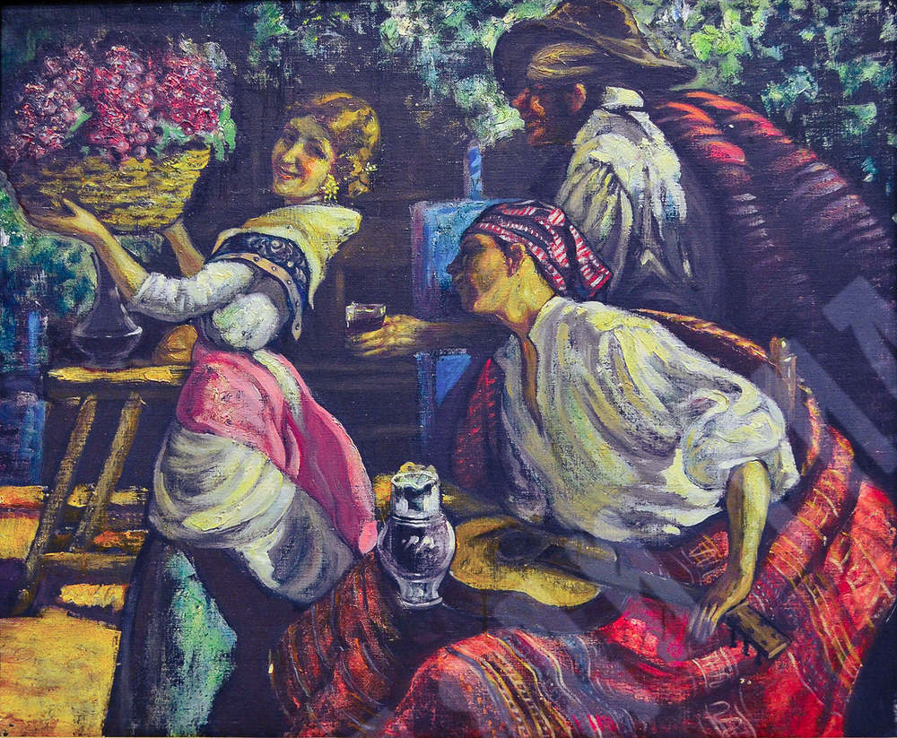 Н/х. Комплимент. Копия работы Хосе Монгрелла. Холст, масло. Испания, XX в.