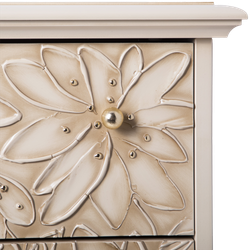 Комод Терра-3 с 3 ящиками Айвори Мраморное золото
