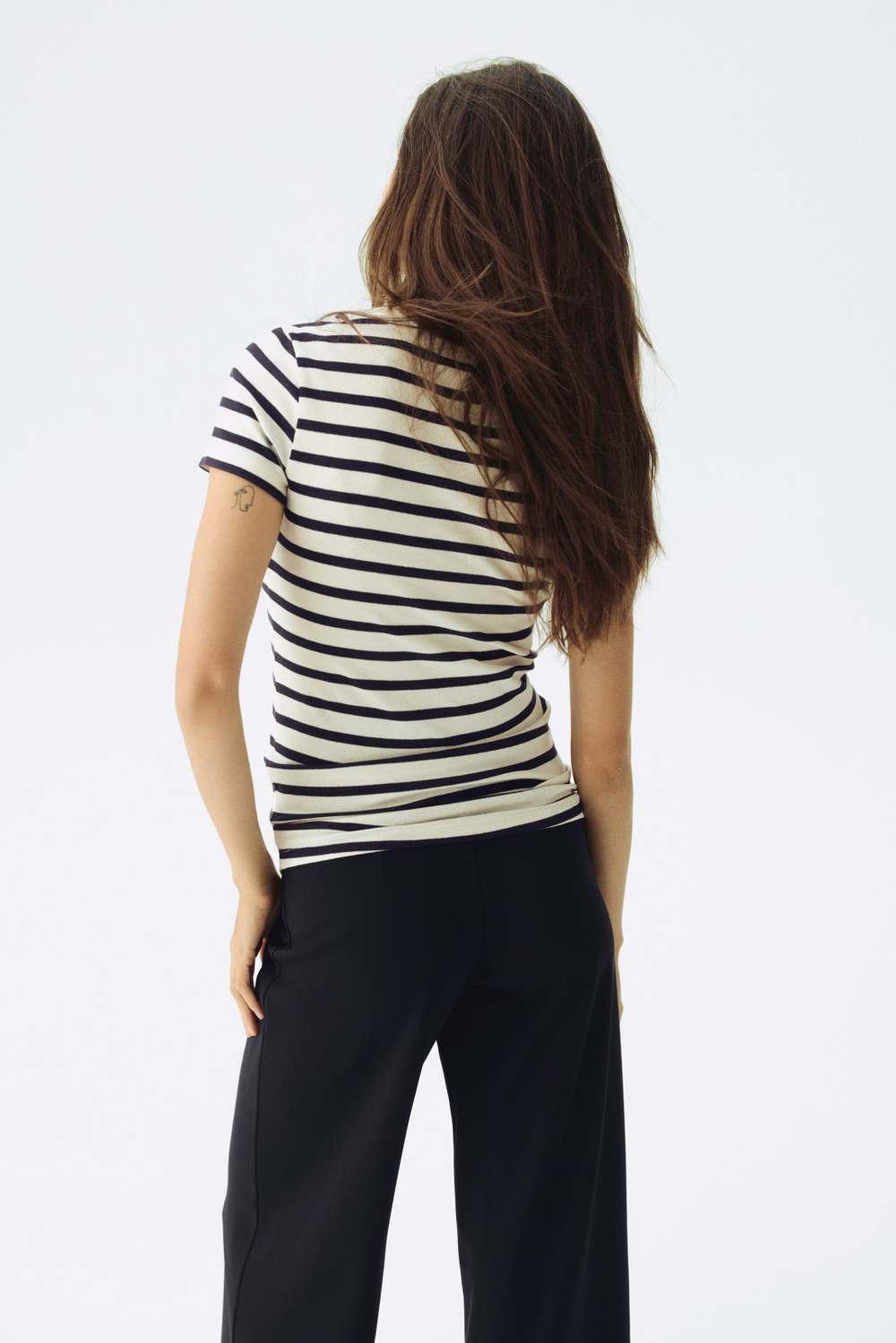 H&M Трикотажный топ в рубчик для беременных, полоски