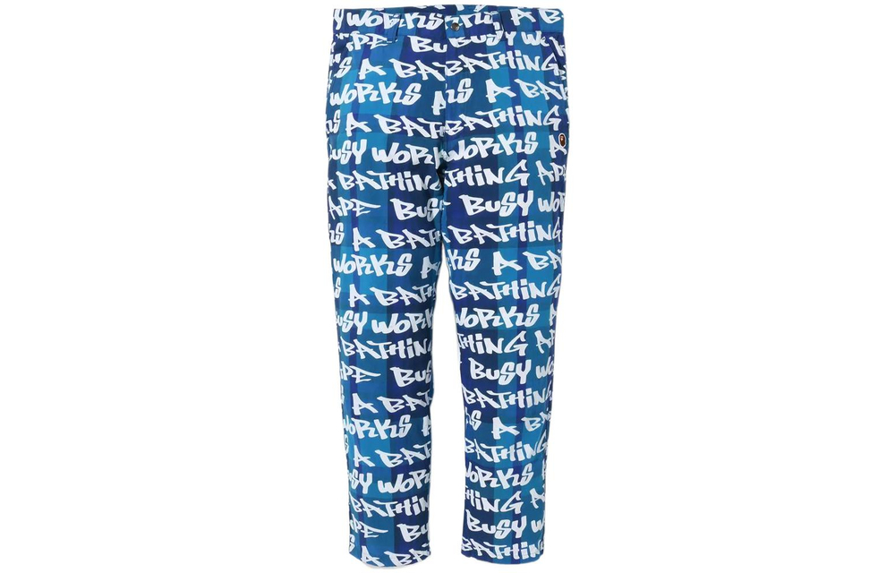 A Bathing Ape Graffiti Check One Point Relaxed Fit Брюки
