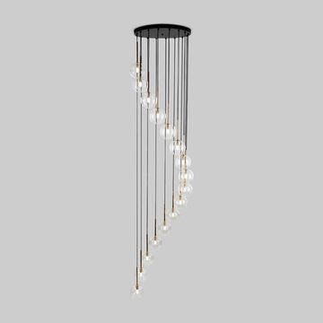 Подвесной светильник со стеклянными плафонами 16*G9 10182 чёрный Aurora TK Lighting