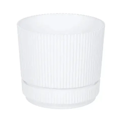 Кашпо СТРИП D110мм 0,6л с подставкой Белый