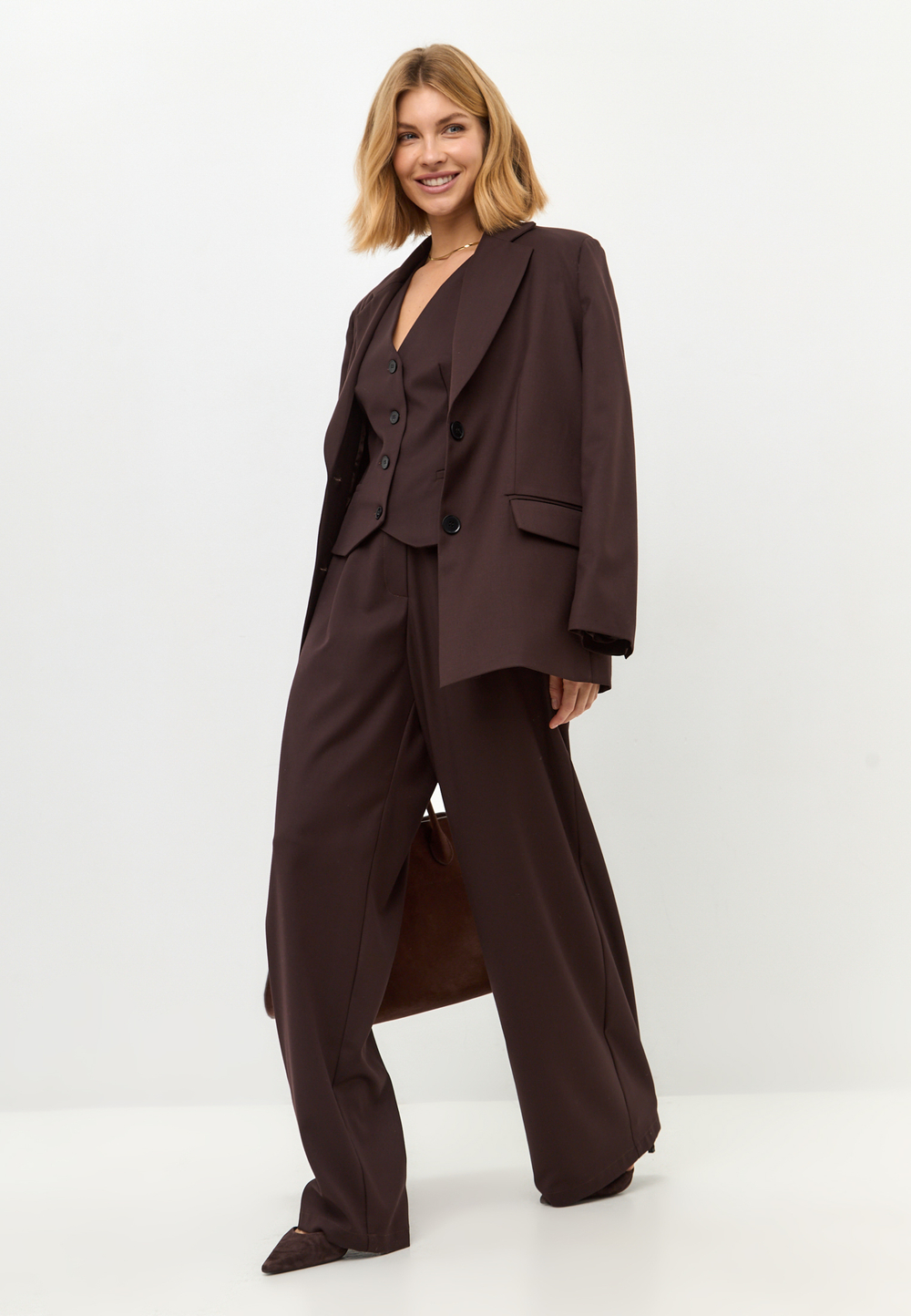 Брюки широкие прямого кроя