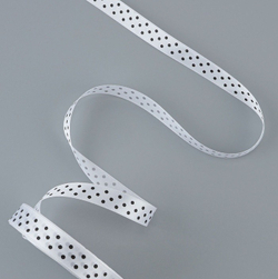 Атласная лента в горошек 25 мм