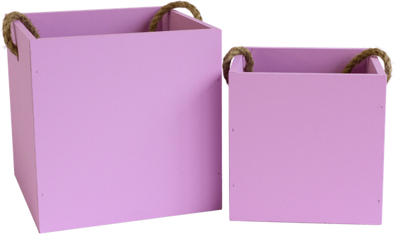 Ящик для декора набор 2 в 1 (сирень)