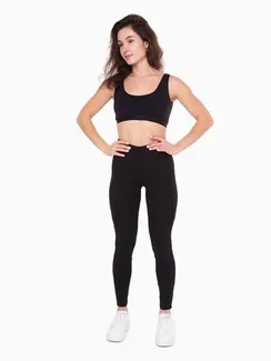 Леггинсы женские, цвет чёрный, размер 44