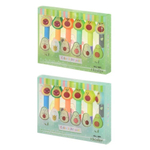 Маркер текстовыделитель Basir, двойные, серия "Авокадо", 10 см, цветная упаковка, разноцветные, набор 6 шт, ассорти