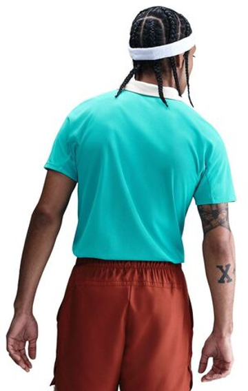 Мужское теннисное поло Nike Court RG Dri-FIT Advantage Slam Tennis - пыльный кактус/белый