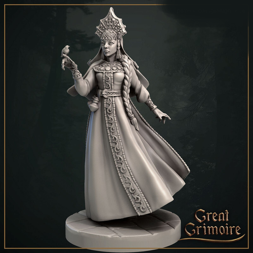 Славянская королевна Принцесса Аристократия Знать Высшее общество Человек миниатюра для dnd, днд, pathfinder, фентези, Настольная игра, НРИ, Варгейм, РПГ