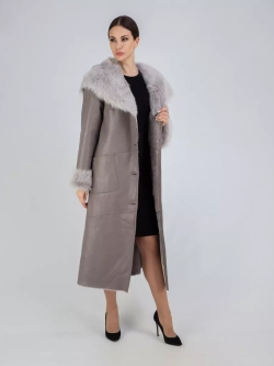 Дубленка зимняя натуральная с капюшоном