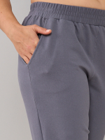 Брюки Бдж-129/темносерый-джинс