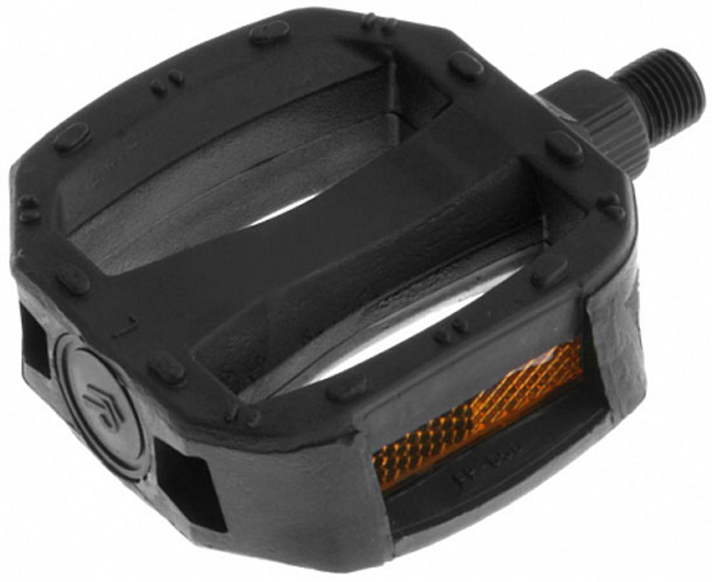 Педали FP-650 FEIMIN, ось 1/2" со светоотражателями, пластиковые чёрные