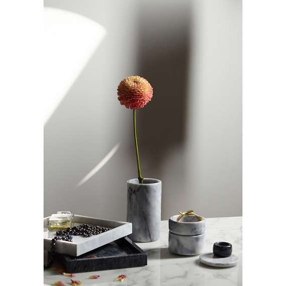 Поднос Marm, 25х25 см, белый мрамор