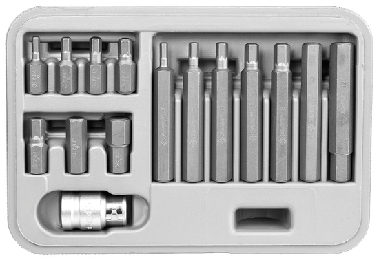 Набор ЗУБР Биты, HEX, 15 предметов