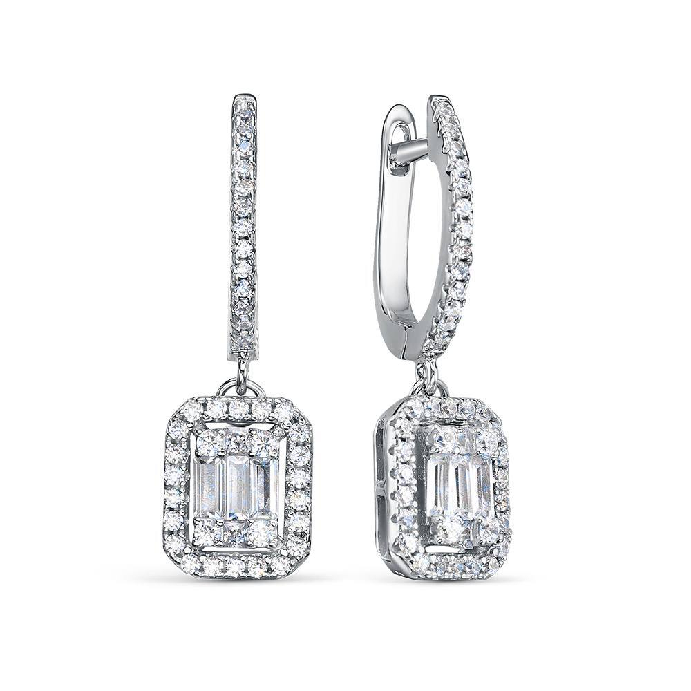 Серьги с подвесной частью на английском замке